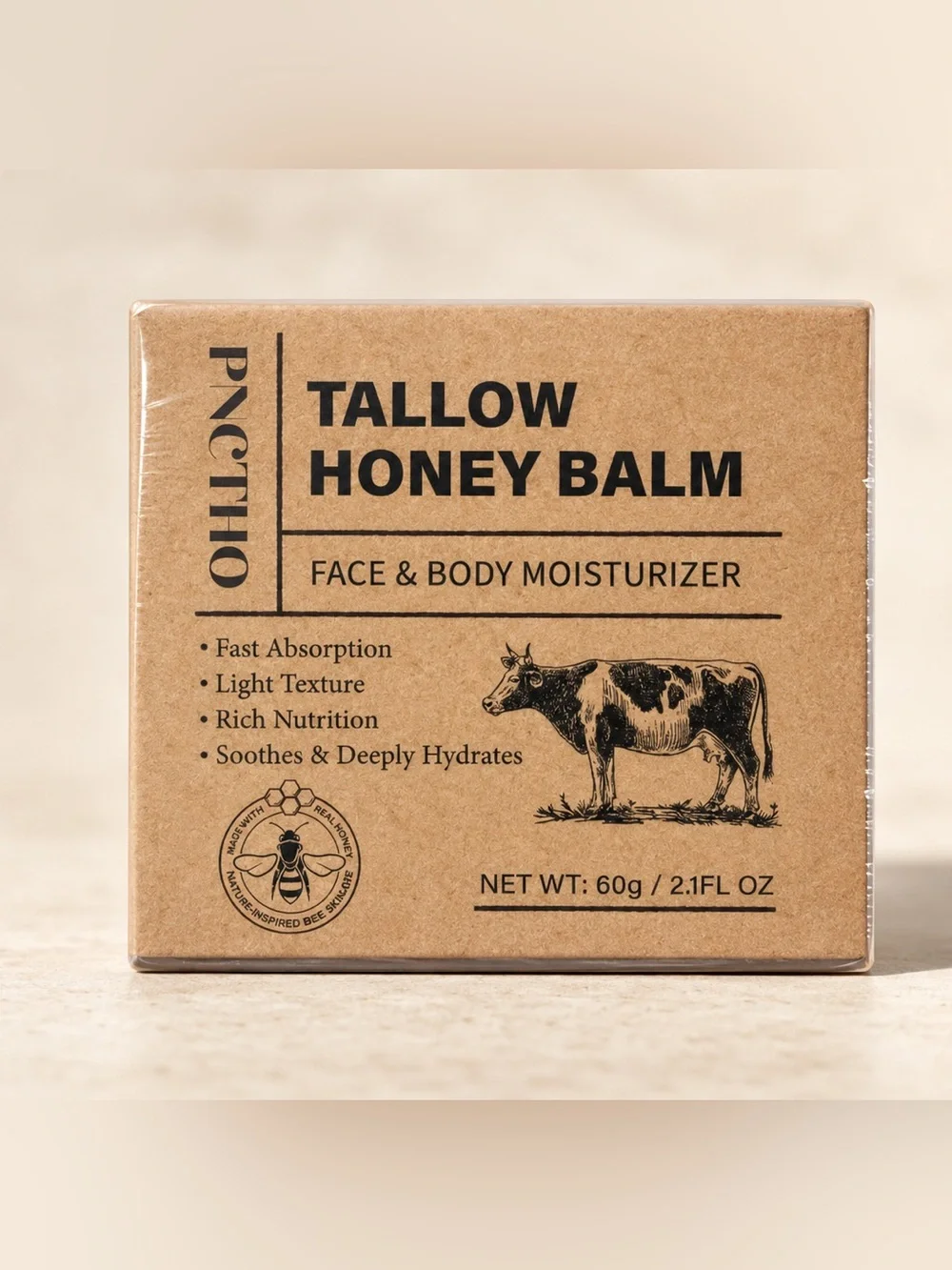 PNCTHO Tallow Honey Balm Face & Body Moisturizer 60g New Sealed